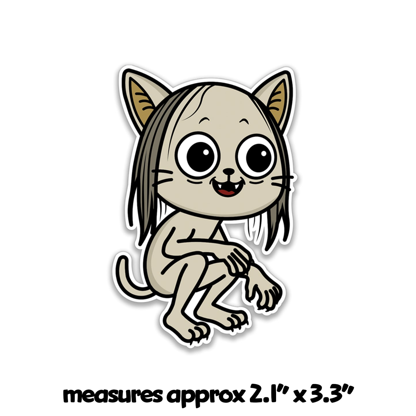 Lord of the rings, gollum cat sticker
