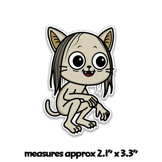 Lord of the rings, gollum cat sticker