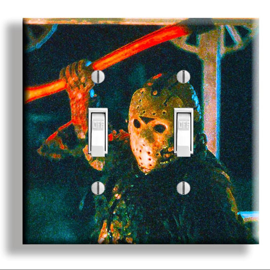 Friday the 13th Jason Voorheese Horror Movie Light Switch Cover - Wall Decor
