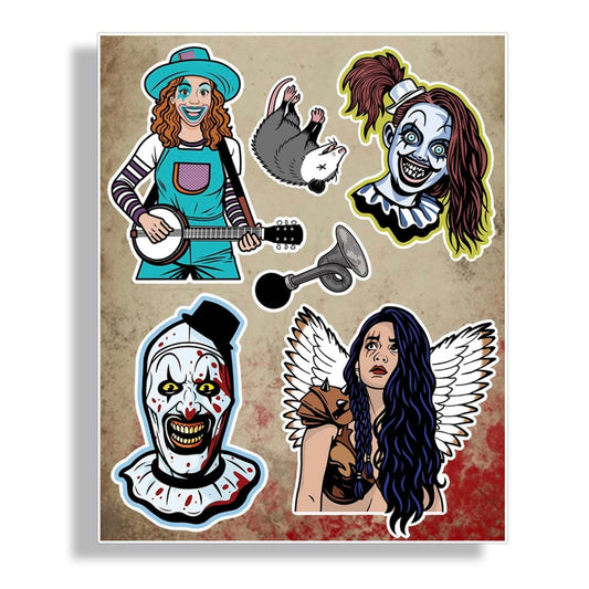 Terrifier Art the Clown Vinyl Decal Sticker Sheet