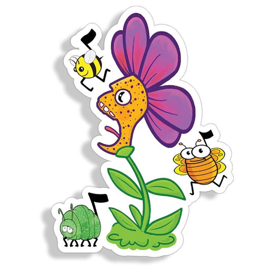 Widespread Panic Note Eater Whimsical Flower Vinyl Decal Sticker
