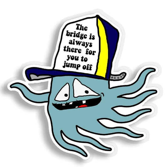 Squidbillies Early Cuyler Base Jumping Mud Squid Vinyl Decal Sticker