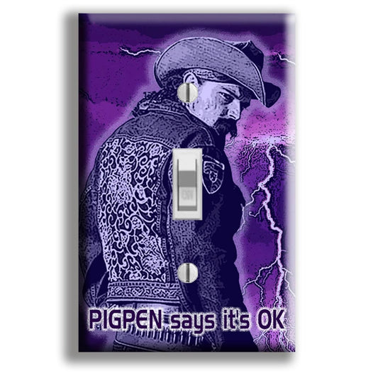 Grateful Dead Ron PIGPEN McKernan Says its OK Love Light Switch Plate Cover Decor