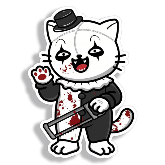 Terrifier Art the Kitty Cat Clown Vinyl Decal Sticker