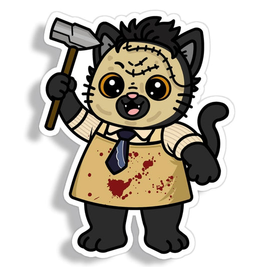 Texas Chainsaw Massacre Leatherface Kitty Cat Slasher Vinyl Decal Sticker