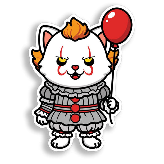 IT Pennywise Kitty Cat Clown Vinyl Decal Sticker