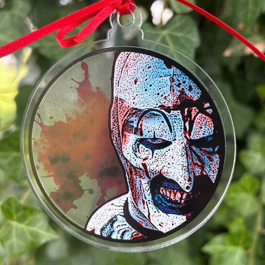 Art the Clown of Terrifier Horror Inspired Holiday Ornament Hanging Charm