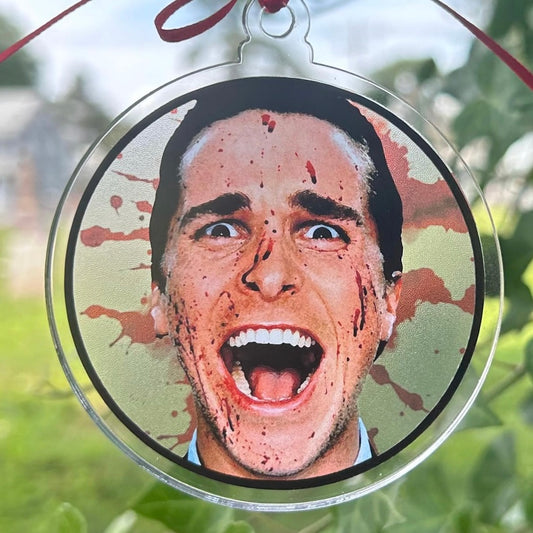 Patrick Bateman American Psycho Horror Holiday Ornament Hanging Charm