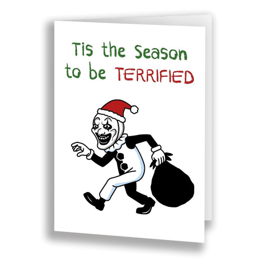 Terrifier Art the Clown Christmas Holiday Greeting Card