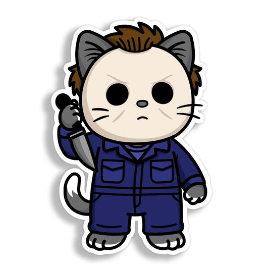 Halloween Michael Myers Kitty Cat Slasher Vinyl Decal Sticker
