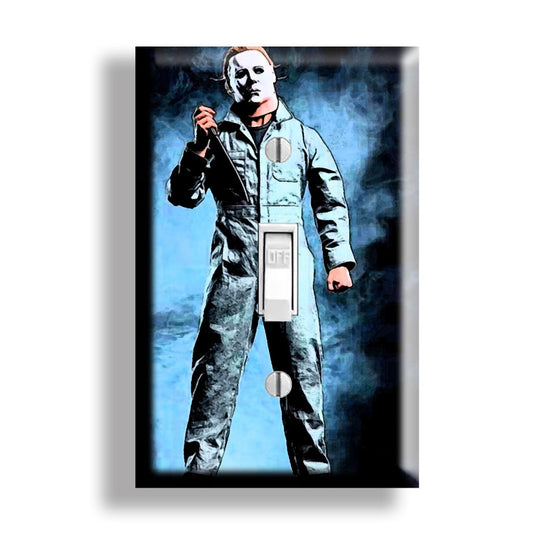 Halloween Michael Myers Horror Film Slasher Light Switch Cover Wall Plate Decor
