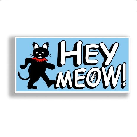 Grateful Dead Hey Meow Black Cat Vinyl Decal Sticker