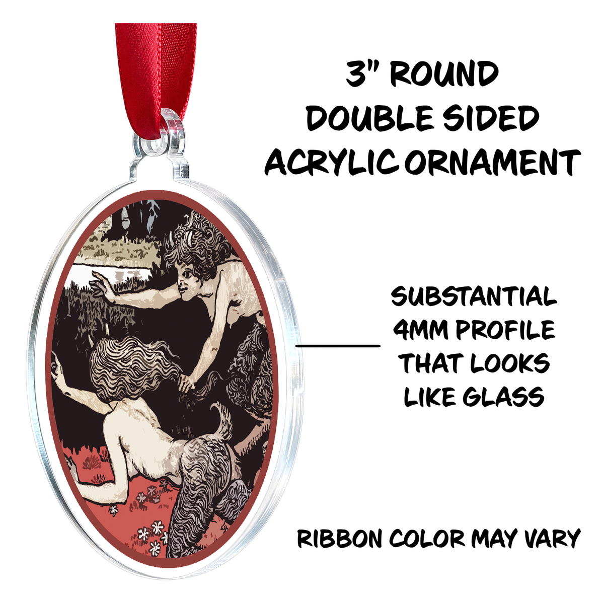 Satyrs Mythological Woodlands Spirits Goat Fae Holiday Ornament Medallion Hanging Charm