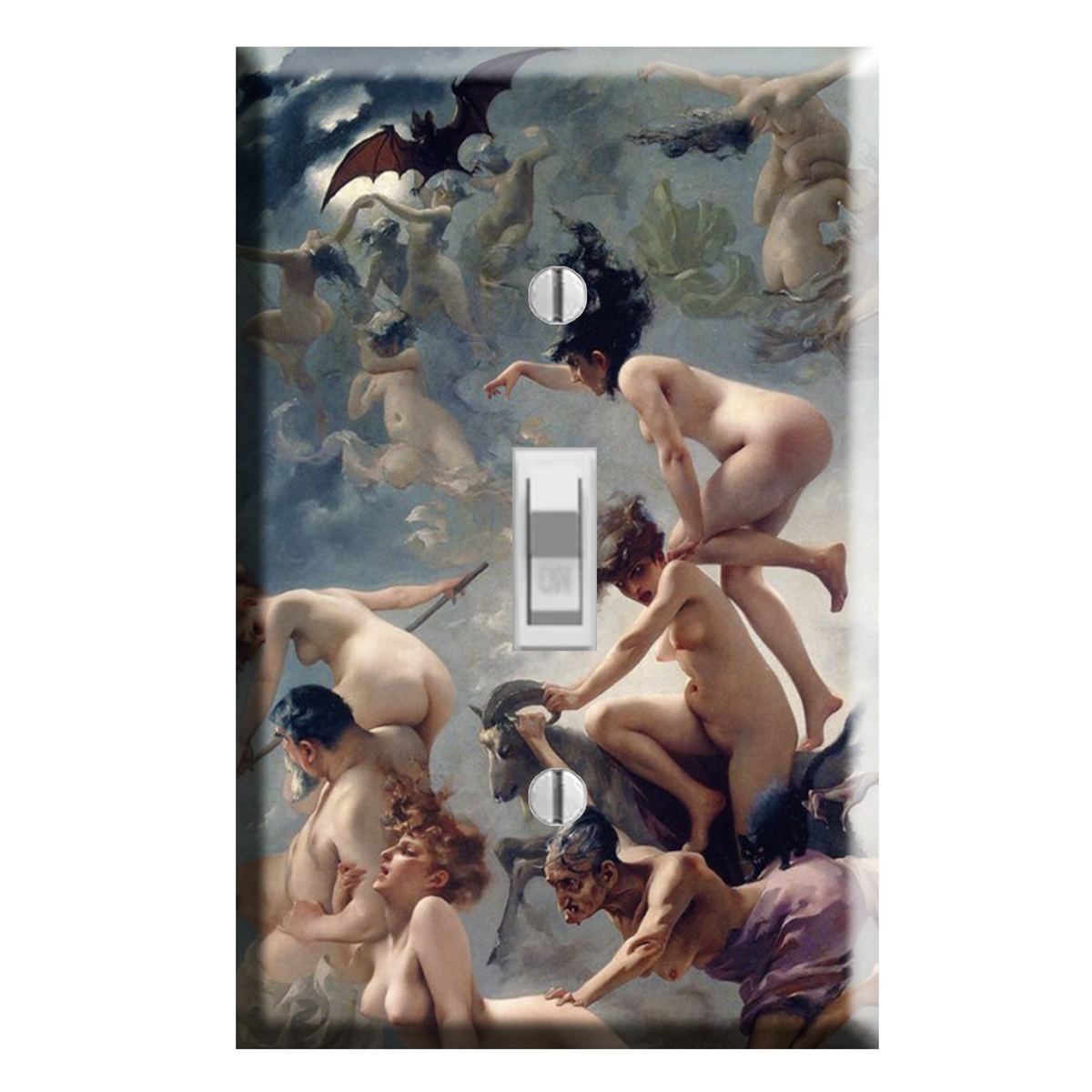 The Vision of Faust Witches Going to Their Sabbath Light Switch Plate Cover Gothic Decor