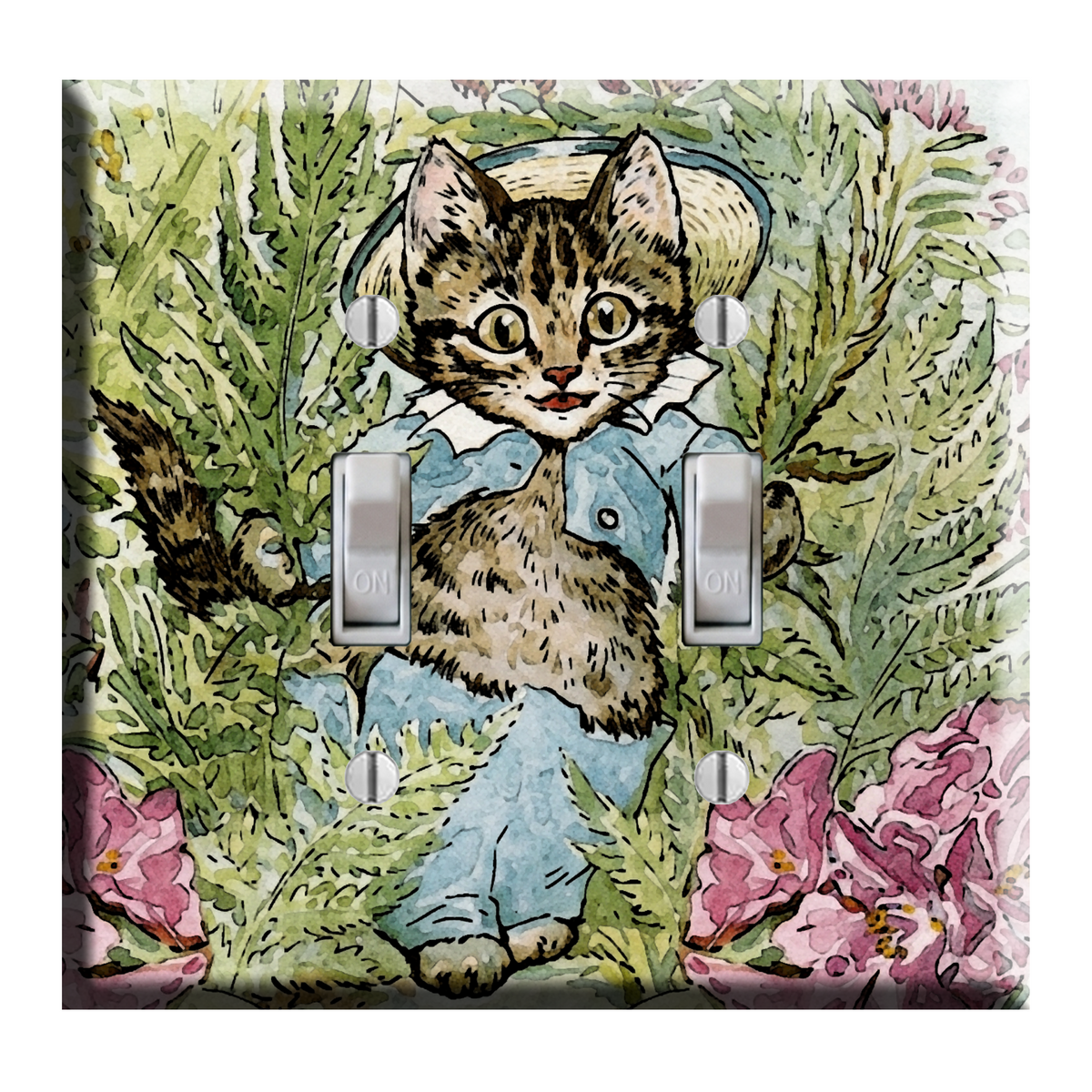 Beatrix Potter Tom Kitten Children's Book Room Decor Light Switch Plate Cover