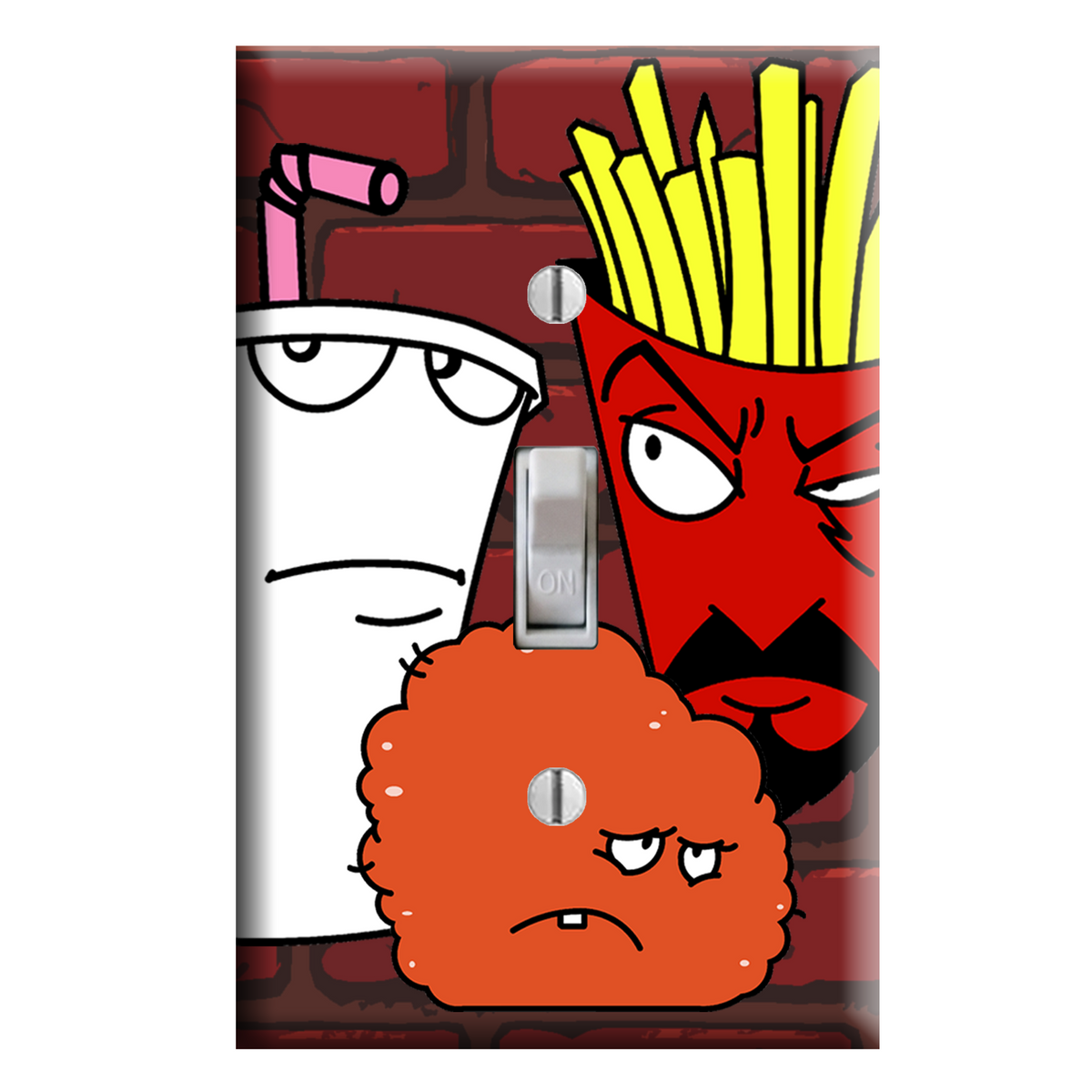 Aqua Teen Hunger Force Fast Food Action Heroes Art Light Switch Plate Cover