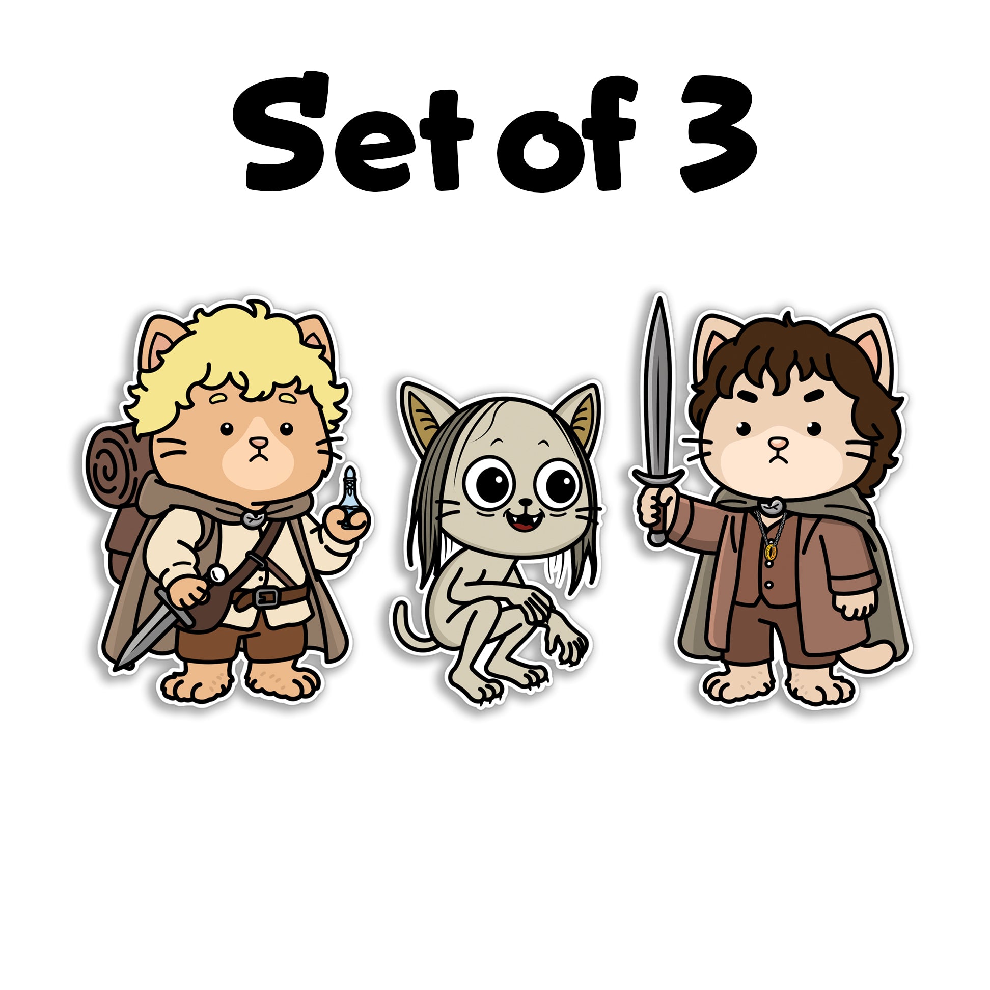 Lord of the rings, cats stickers