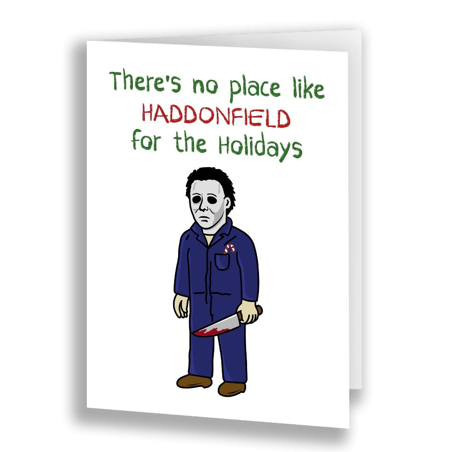 Horror Movie Icons Christmas Greeting Cards