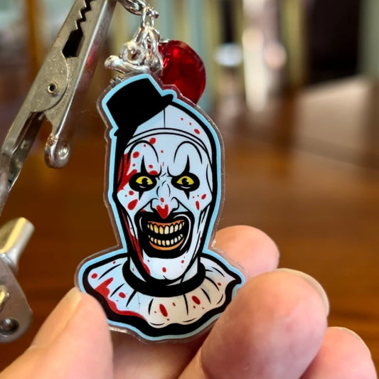 Terrifier Art the Clown Acrylic Charm Bag or Phone Accesory