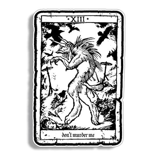 Grateful Dead Dire Wolf Tarot Card Vinyl Decal Sticker