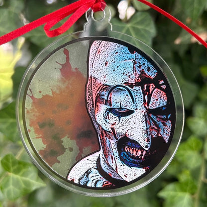 Art the Clown of Terrifier Horror Inspired Holiday Ornament Hanging Charm