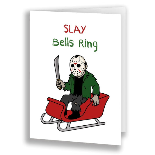 Friday the 13th Jason Voorhees Christmas Holiday Greeting Card
