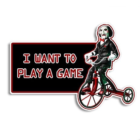 Jigsaw Billy Puppet Vinyl Decal Sticker