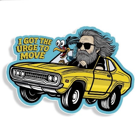 Jerry Garcia Band Road Runner Hot Rod Vinyl Decal Sticker