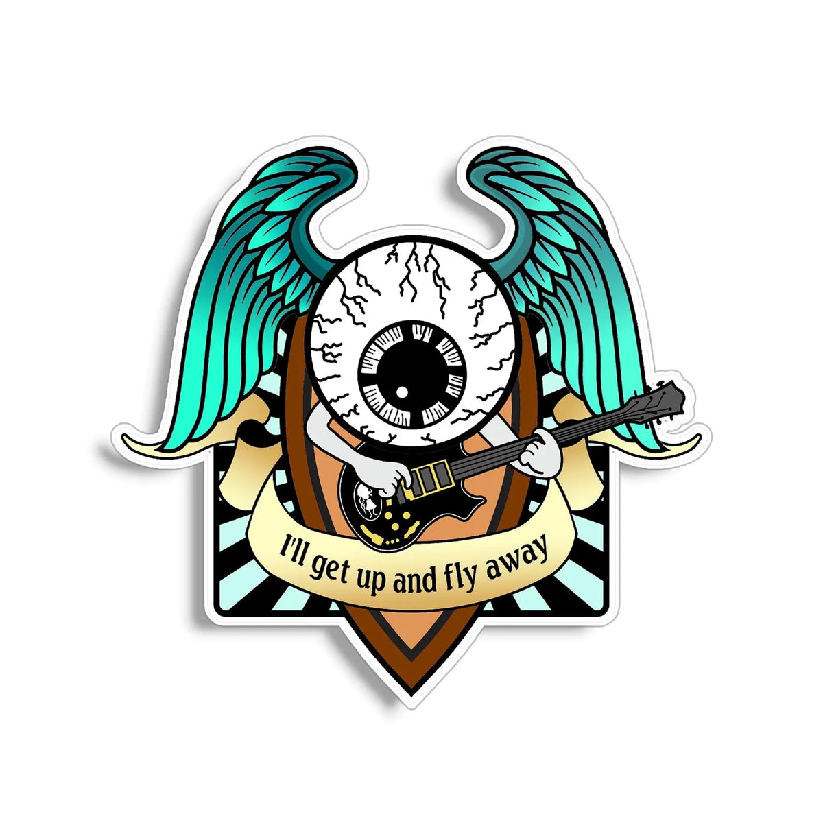Grateful Dead Wharf Rat Flying Eyeball Jerry Garcia Guitar Vinyl Decal Sticker