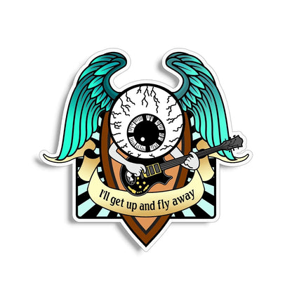 Grateful Dead Wharf Rat Flying Eyeball Jerry Garcia Guitar Vinyl Decal Sticker