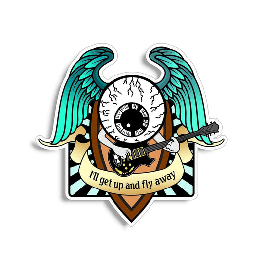 Grateful Dead Wharf Rat Flying Eyeball Jerry Garcia Guitar Vinyl Decal Sticker