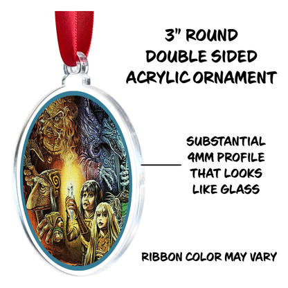 Dark Crystal Ornament Retro Fantasy Holiday Ornament Medallion Hanging Charm