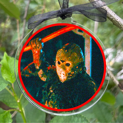Friday the 13th Jason Voorhees Horror Movie Decor Holiday Ornament Medallion