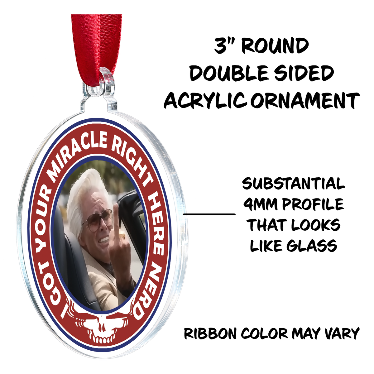 Holiday Christmas Ornament Righteous Gemstones Grateful Dead Uncle Baby Billy Music Fan Holiday Decor