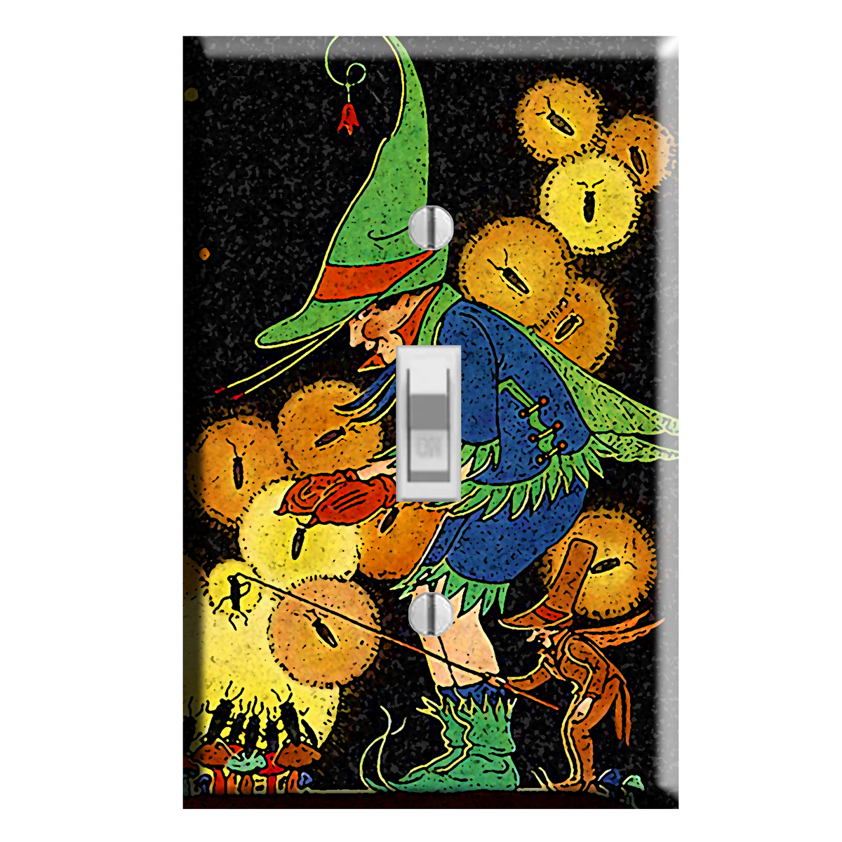 Magical Fantasy Glow Worm Firefly Witch Goblin Light Switch Plate Cover