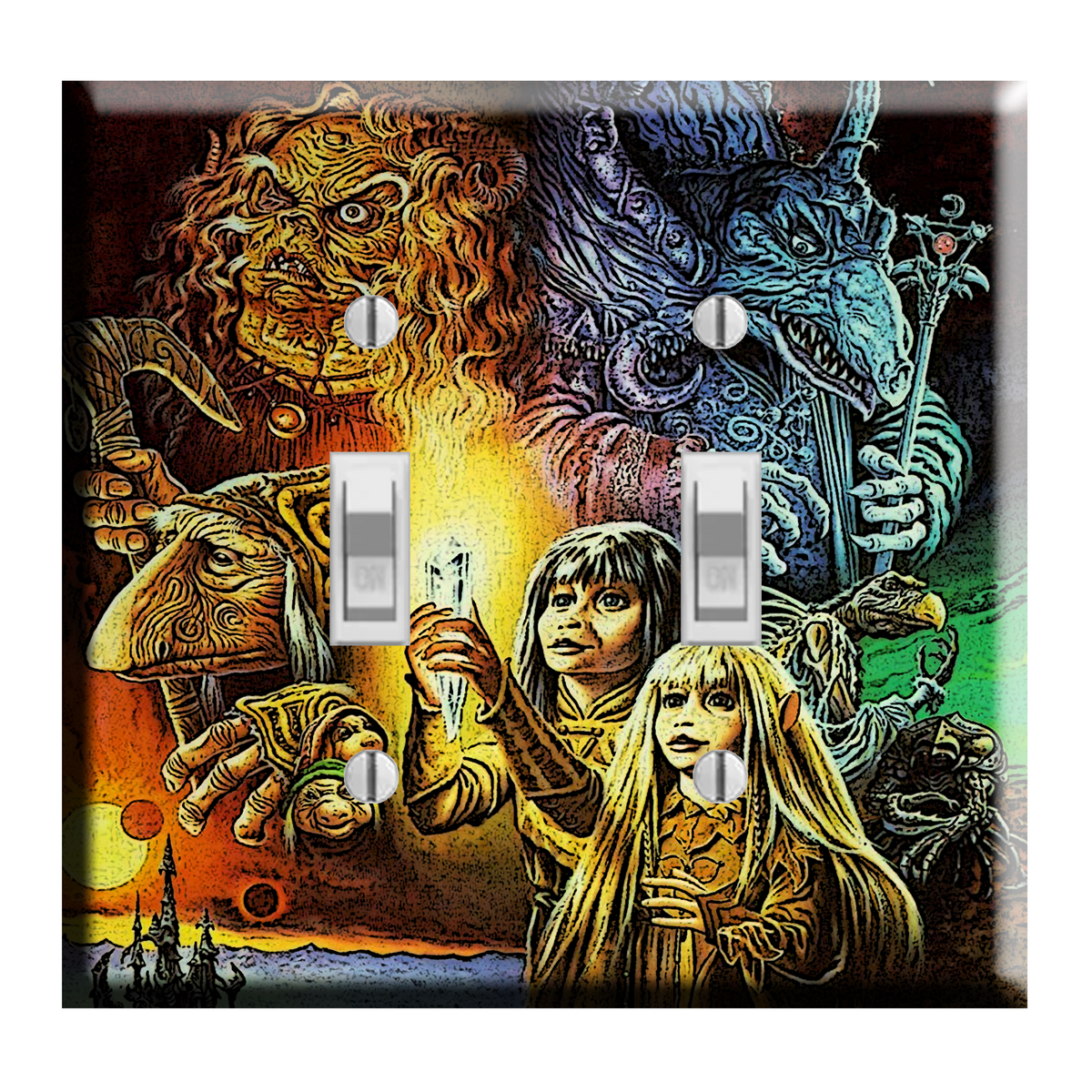 The Dark Crystal Movie Jen and Kira Gelflings Art Light Switch Plate Cover