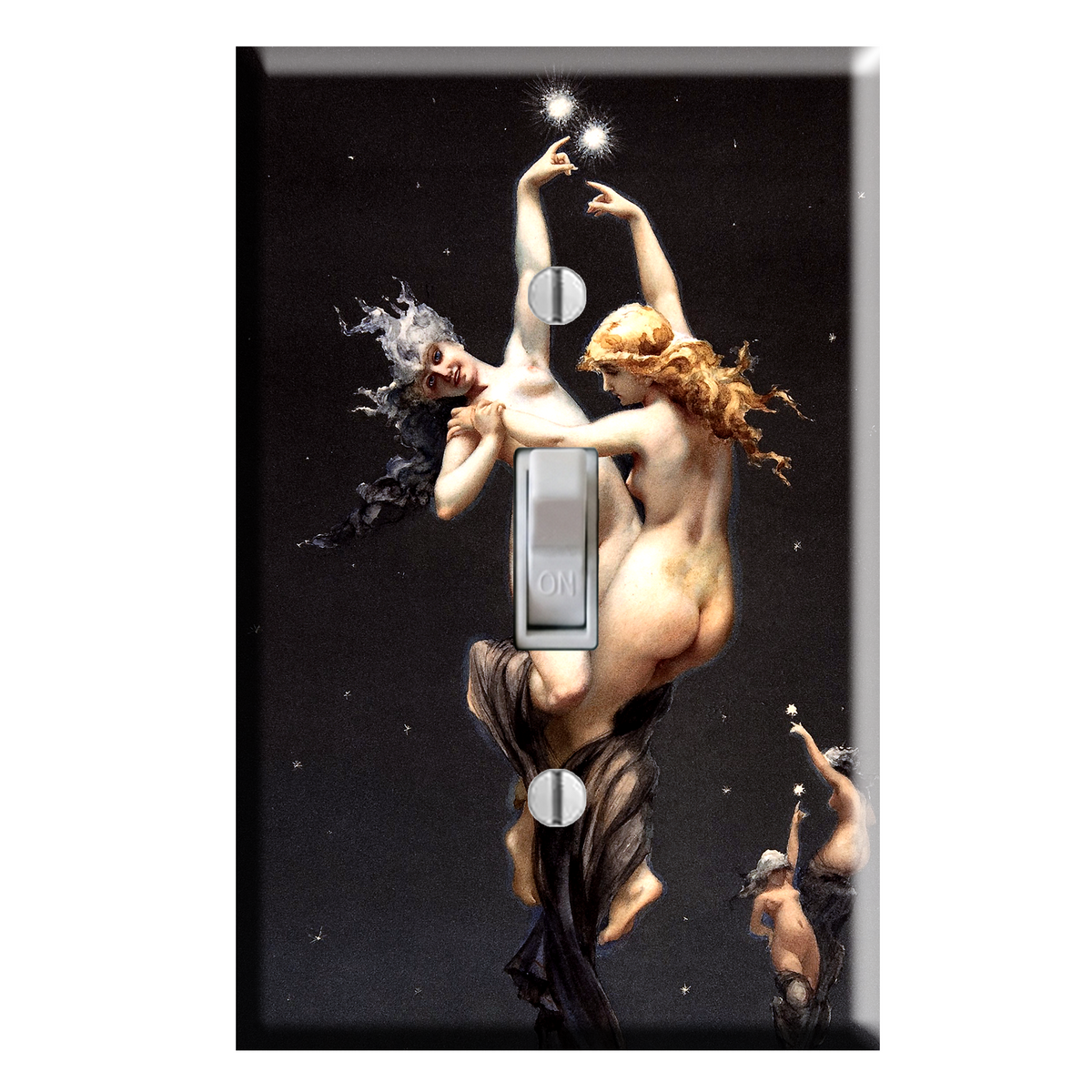 Celestial Nymphs Twin Stars Celestial Art Decor Light Switch Plate Cover