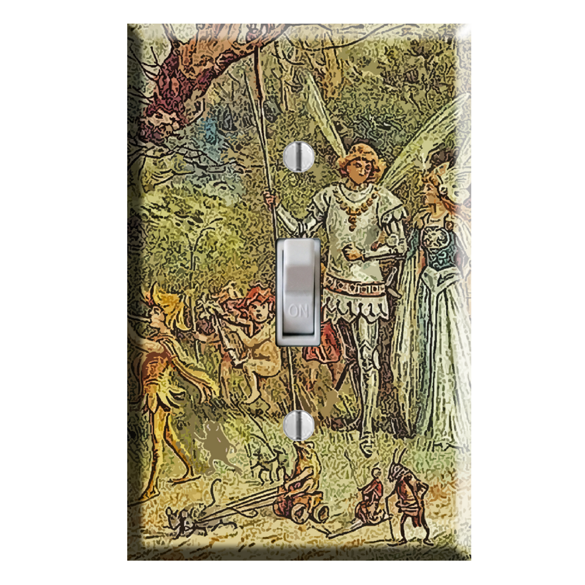 Brothers Grimm fairy tale Sprites Art Light Switch Plate Cover Fantasy Home Decor