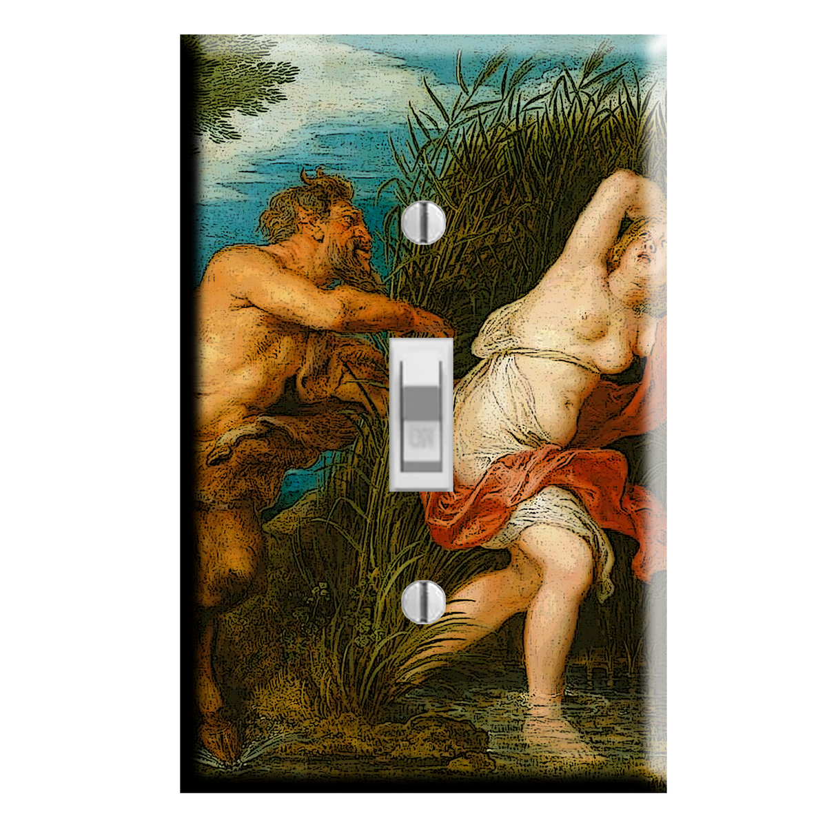Pan and Syrinx Mythology Light Switch Plate Cover Decor