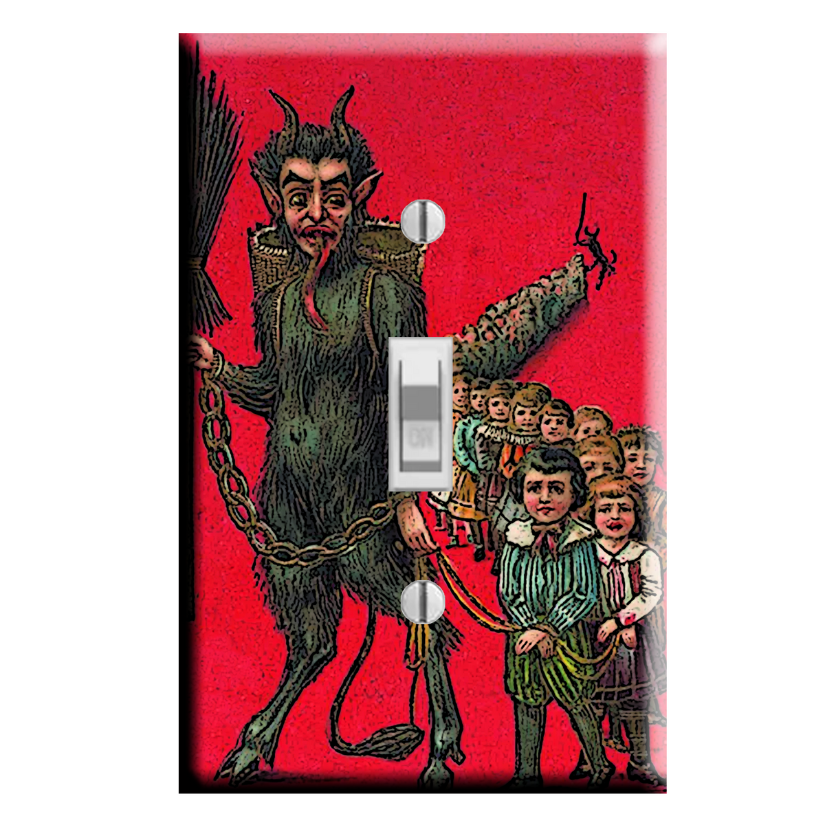 Folklore Retro Krampus Light Switch Plate Cover Gothic Decor
