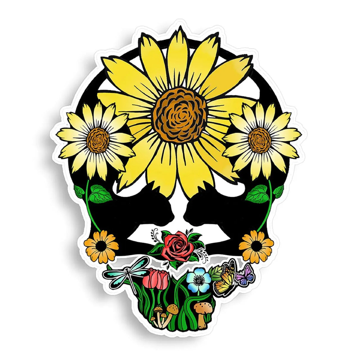 Grateful Dead Black Cats China Cat Sunflower Vinyl Decal Sticker