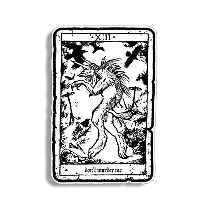 Grateful Dead Tarot Card Dire Wolf Vinyl Decal Sticker