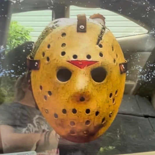 Jason Voorheese Mask Friday the 13th 80s Horror Movie LARGE Contour Cut Vinyl Decal Sticker