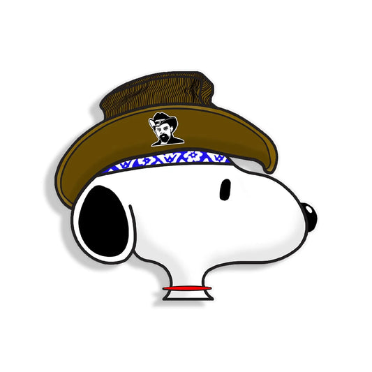 Ron Pigpen McKernan Snoopy wearing Pin Design vinyl decal sticker