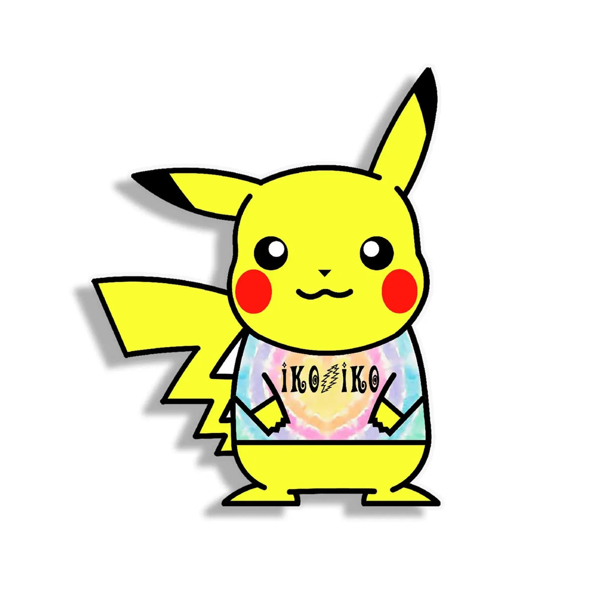 Grateful Dead Pikachu Pokemon Tie Dye vinyl decal sticker