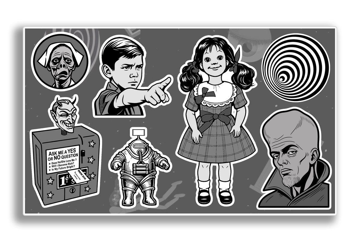 Twilight Zone Fan Favorites Vinyl Decal Sticker Sheet