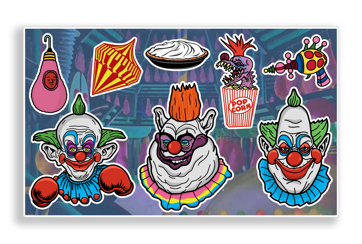 Killer Klowns from Outer Space Journal Vinyl Decal Sticker Sheet