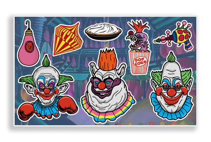 Killer Klowns from Outer Space Journal Vinyl Decal Sticker Sheet