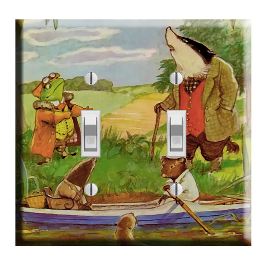 Wind in the Willows Children's Book DOUBLE Light Switch Plate Cover Decor